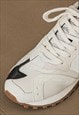 TRIPLE LACE SNEAKERS RETRO CLASSIC TRACTOR SOLE TRAINERS 