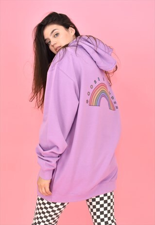 G&G UNISEX ORCHID RAINBOW PRINT HOOD