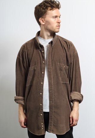 VINTAGE CORDUROY SHIRT BROWN