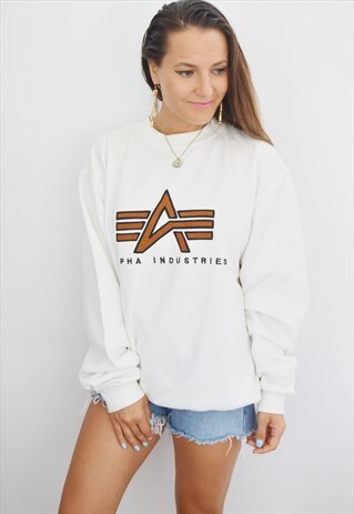 90'S ALPHA INDUSTRIES VINTAGE SWEATSHIRT/JUMPER