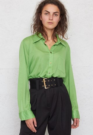 VINTAGE GREEN LONG SLEEVE SHIRT