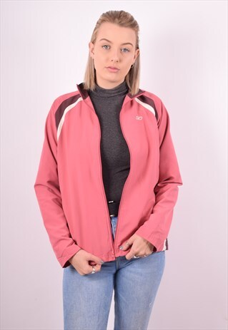 REEBOK WOMENS VINTAGE TRACKSUIT TOP JACKET MEDIUM PINK 90S
