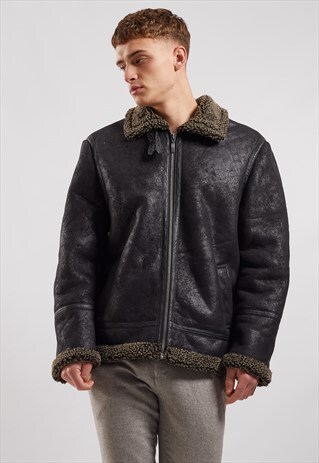 VINTAGE SHEARLING AVIATOR JACKET