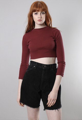 VINTAGE 90S LEVIS BLACK HIGH WAISTED CUT OFF SHORTS