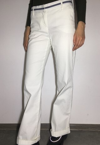 VINTAGE 90' OLDSCHOOL UNIQUE WHITE SKINNY TROUSERS