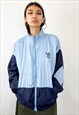 VINTAGE 80S NYLON TRACKSUIT TOP IN TURQUOISE 