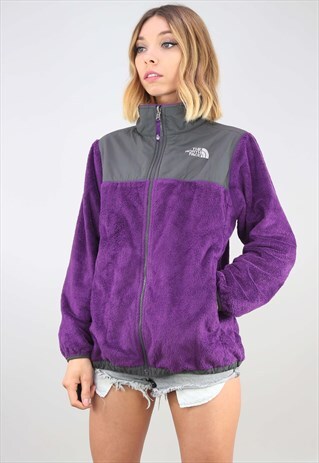VINTAGE PURPLE THE NORTH FACE FLUFFY FLEECE