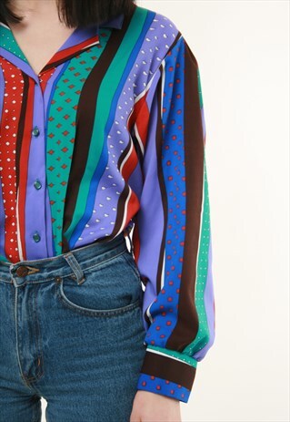 NEW VINTAGE LEVIS LEVI STRAUSS &CO SHIRT STRIPED BLOUSE 245