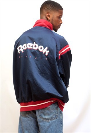 1990'S VINTAGE OVERSIZED RARE REEBOK CLASSIC BOMBER JACKET