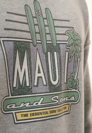 MAUI USA AND SONS SURF COLLECTION COTTON SWEATSHIRT 15452