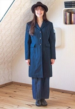 Navy classic soft trench coat