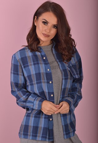 BLUE CHECK FLANNEL SHIRT GRS1064