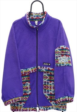 Vintage Astri Purple Full Zip Fleece Womens
