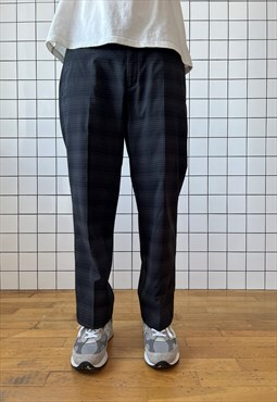 Vintage NIKE Pants Trousers Checked Grey