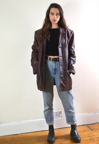 1990S VINTAGE BROWN LEATHER JACKET