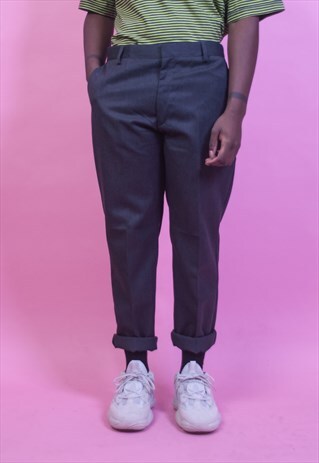 CUSTOMRARE SCHOOL TROUSERS GREY