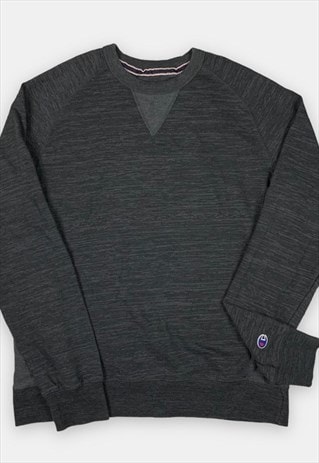 Vintage Champion embroidered grey sweatshirt size M
