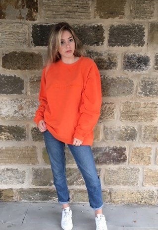 VINTAGE CHAMPION SWEATSHIRT OVERSIZED SPELL OUT LOGO
