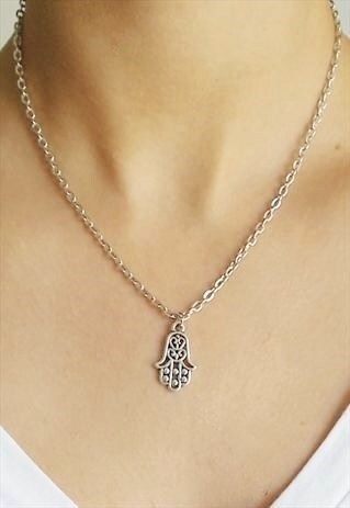 HAMSA NECKLACE - SILVER NECKLACE