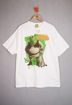 2004 Shrek 2 Movie T-Shirt White Large