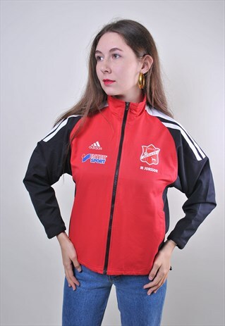 90S RED ADIDAS VINTAGE TRACK SUIT WOMAN JACKET