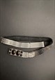 70'S VINTAGE LADIES BELT SILVER CHROME SNAKE EFFECT  