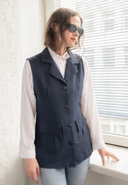 Vintage Navy Waistcoat