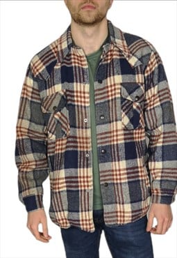 Vintage JC Penney Plaid Shirt Jacket Size Medium