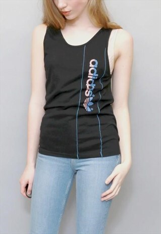 VINTAGE 1990'S BLACK 'ADIDAS' VEST SPORTS TOP