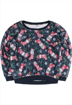 Vintage 90's No Boundries Fleece Jumper Christmas Stpcking