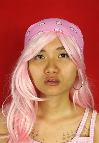 BABY PINK BANDANA SCARF