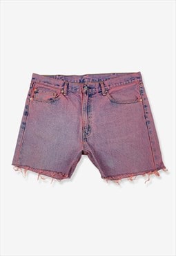 Vintage Levi's 505 Over-Dye Rinse Denim Shorts Pink W38