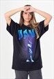 DAVE UNISEX TEE PRINTED T-SHIRT IN BLACK