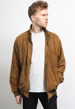VINTAGE SUEDE BOMBER JACKET