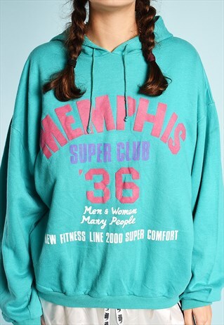 80'S RETRO ATHLEISURE SPORTS HOODIE SWEATSHIRT TOP