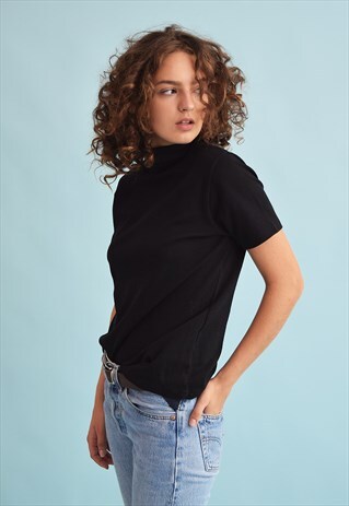 90'S RETRO MINIMALIST KNIT GRUNGE TURTLENECK TOP