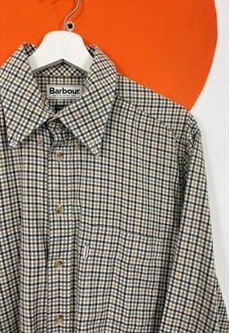 Barbour Scotland Check Comfort Fit Checked Shirt Beige Large