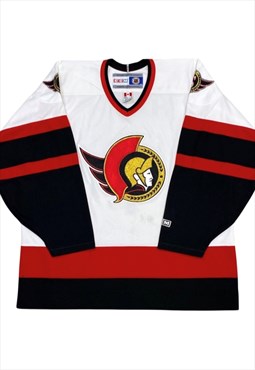 CCM Ottawa Senators Hash White Hockey Jersey XL