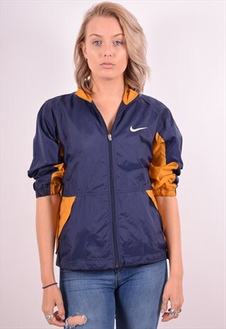 NIKE WOMENS VINTAGE JACKET MEDIUM BLUE 90S