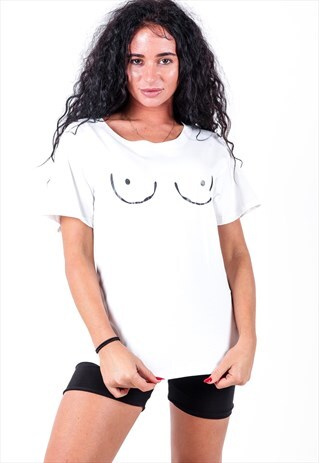 CHEST PRINT T-SHIRT T577