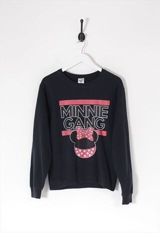 Vintage DISNEY Minnie Mouse Gang Sweatshirt Black S BV8619