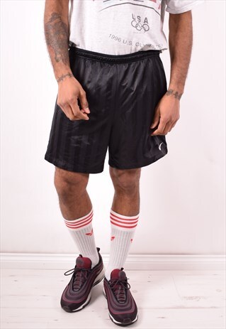 NIKE MENS VINTAGE SHORTS LARGE BLACK 90S