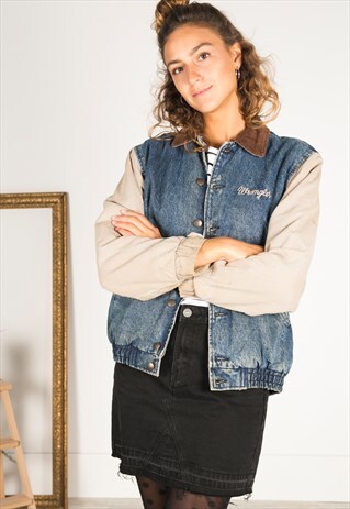 VINTAGE 80S WRANGLER WINTER BLANKET JACKET / R3100R142