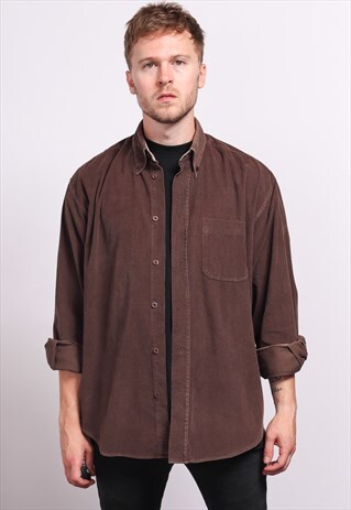 VINTAGE CORDUROY SHIRT BROWN