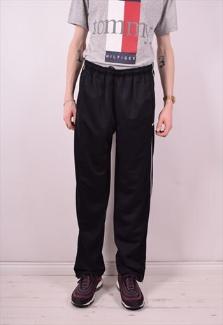 NIKE MENS VINTAGE TRACKSUIT TROUSERS W34 L32 BLACK 90S