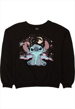 Disney 90's Lilo & Stitch Crew Neck Sweatshirt Large Black