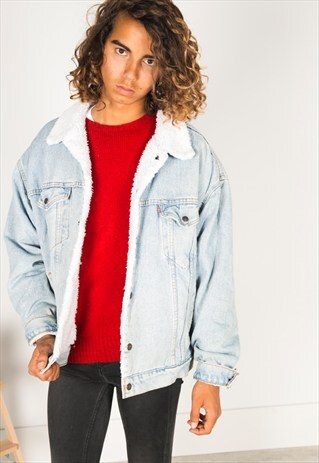 VINTAGE 80S LEVIS WINTER SHEEPSKIN JACKET / R1200C405