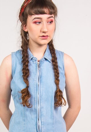 VINTAGE 90'S DENIM ZIP DRESS