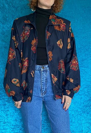 AMAZING SILKY VINTAGE BOMBER JACKET