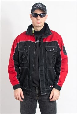 Working jacket in black red chore size L